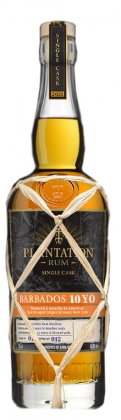 Plantation Rum Single Cask Collection 2021 Barbados 10 Years Bottle 