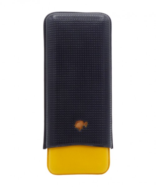 Cohiba 2021 3 leather case black/yellow order online here 