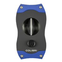 Colibri cigar cutter V-Cut in blue-black style