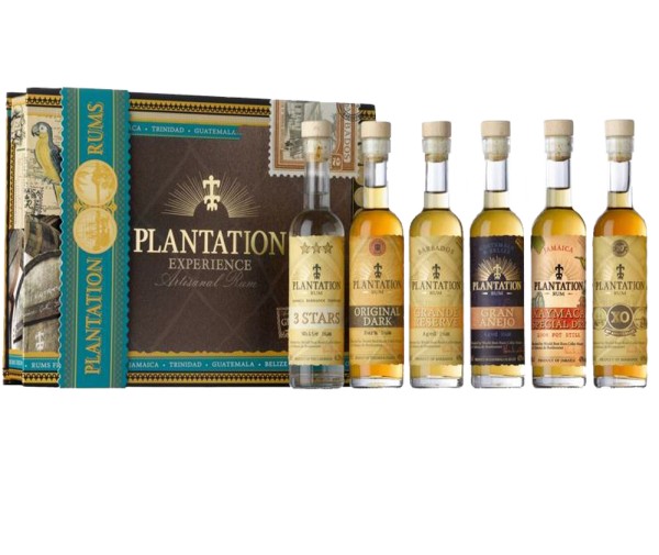 Plantation Rum Experience Box (6 x 0.1 l) ideal as a gift set 