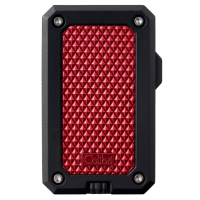 Colibri Rally Single Jet black matt/red for quick lighting of your cigars 