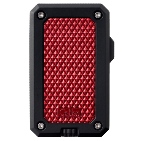 Colibri Rally Single Jet black matt/red for quick lighting of your cigars 