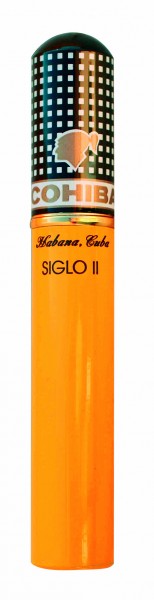 Cohiba Siglo II in aluminium tubos keeps the cigar fresh and safe for on the go 